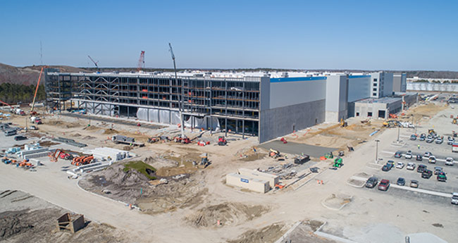 Amazon Warehouse Suffolk Construction Photo